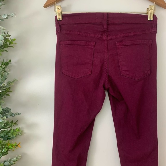 FRAME
Cranberry Rip Skinny Distressed Jeans, wine - Picture 7 of 7